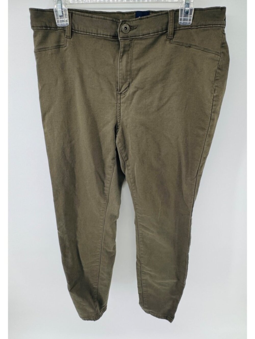 Womens Gap Stretch Skinny Green Ankle Pants Pants Size 14 32x28